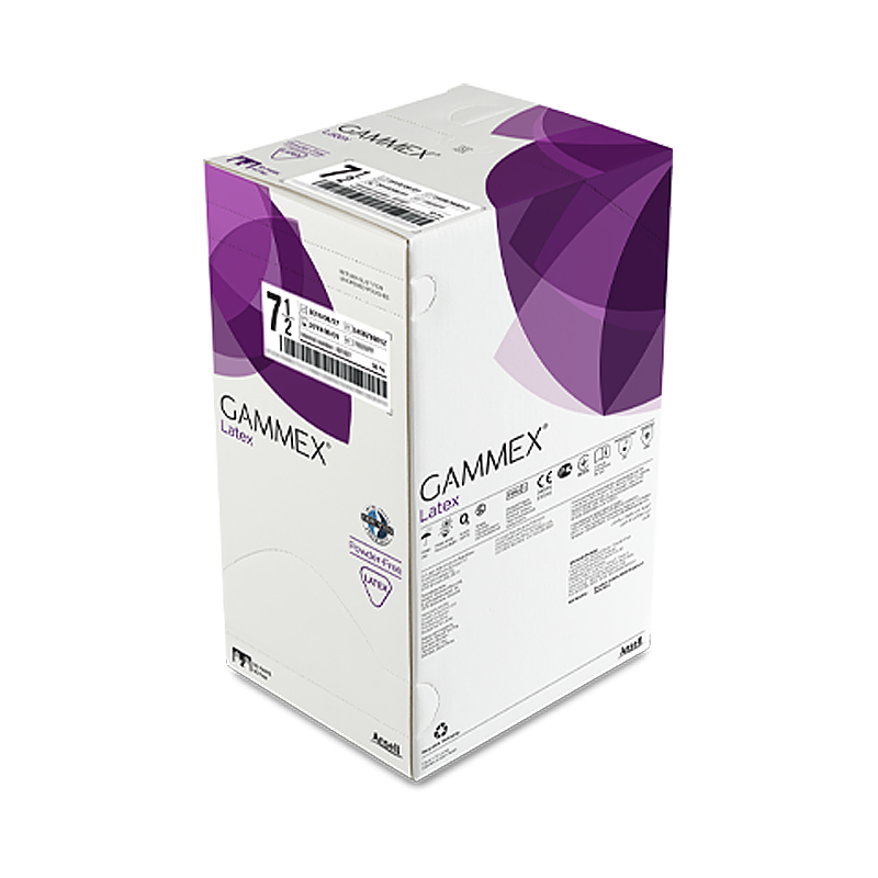 Gammex® Latex, Латексні хірургічні рукавички стерильні - без пудри р.5.5